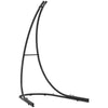 Outsunny Hammock Chair Stand Only, Hanging Chair Stand with Extra Large Base, Heavy Duty Metal Single Hammock Egg Swing Frame for Indoor Outdoor, 150 KG Load Capacity, Black