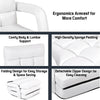 Adjustable Folding Floor Lazy Chair with Pillow-White
