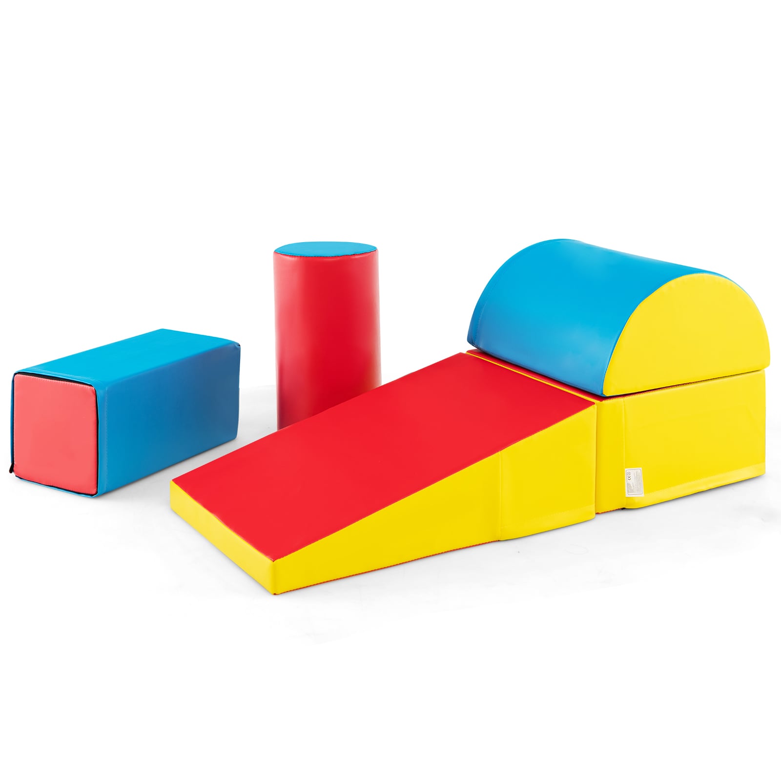 5-Piece Soft Waterproof Kids Climb and Crawl Activity Playset-Blue &amp;amp; Red