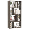 5-Tier Geometric Bookshelf with 8 Cubes Floor Standing Open Display-Grey