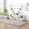 5-Tier Metal Heart-shaped Plant Stand with Hanging Hooks-White
