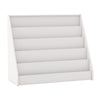 5-Tier Wooden Toddler Book Shelf Stand with Deep Compartments-White