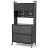 5 Tier Kitchen Bakers Rack Multifunctional Microwave Stand-Black