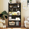 5 Tier Kitchen Bakers Rack Multifunctional Microwave Stand-Black