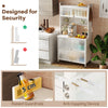 5 Tier Kitchen Bakers Rack Multifunctional Microwave Stand-White