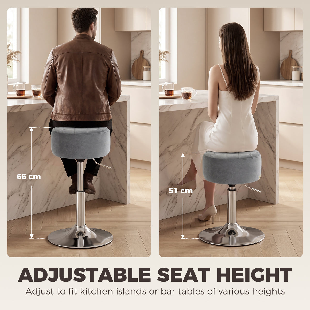 HOMCOM Bar Stool in Grey
