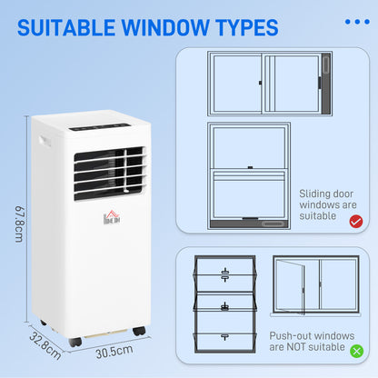HOMCOM 7000 BTU Air Conditioning Unit in White