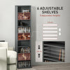HOMCOM 260 Narrow CD Storage Unit - Grey