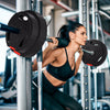 SPORTNOW Olympic Weight Plates Set, with Two 7.5kg and Two 5kg weights, Black