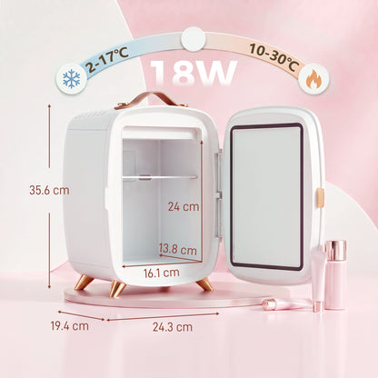 HOMCOM Skincare Refrigerator in White