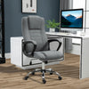 Vinsetto Linen-Look Swivel Office Chair - Dark Grey