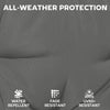 Outsunny Set of 6 Outdoor Seat Cushions with Machine Washable Cover, Water Repellent Seat Cushions Dark Grey