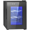 HOMCOM Six Bottle 8-18√¢‚Äû∆í Countertop Wine Fridge - Black