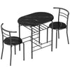 HOMCOM Three-Piece Compact Dining Set - Black