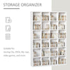 HOMCOM CD Storage Unit with Adjustable Shelves, 89 x 130.5 cm, White