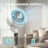 HOMCOM 20 dB Silent Standing Fan for Bedroom, 46