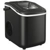 HOMCOM Countertop Ice Maker Machine 9 Cubes in 7 Mins Portable Ice Machine Ice Scoop and Basket 2 Sizes Black