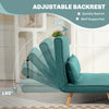 HOMCOM Two-Seater Linen-Look Sofa Bed - Green
