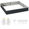 Outsunny 645L Metal Raised Garden Bed, DIY Large Steel Planter Box, No Bottom w/ A Pairs of Glove for Backyard, Patio to Grow Vegetables, Herbs, and Flowers, 258cmx90cm