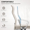 HOMCOM Fabric High Back Office Chair - Cream White