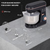 HOMCOM Stand Mixer, 5L Food Mixer for Baking, 6 Speeds and Pulse Setting, 1400W Cake Electric Kitchen Mixer with Dough Hook, Whisk, Stainless Steel Bowl, Splash Guard, Beater, Black