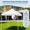 6.5 x 6.5 FT Pop up Canopy Tent Outdoor Patio Commercial Sunshade Shelter with 4 Sidewalls-White