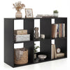 6-Cube Bookshelf with Back Guardrail and Anti-tipping Kits-Black