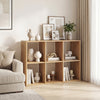 6-Cube Bookshelf with Back Guardrail and Anti-tipping Kits-Natural