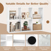 6-Cube Bookshelf with Back Guardrail and Anti-tipping Kits-White