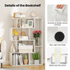 6-Cube Open-back Geometric Bookshelf with Anti-tip Kits-White