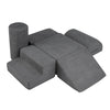 6-Piece Baby Climbing Blocks with Skin-Friendly Chenille Fabric-Grey