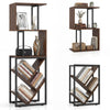 6-Tier Bookshelf with Open Display Shelves for Living Room-Rustic Brown
