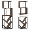 6-Tier Bookshelf with Open Display Shelves for Living Room-Rustic Brown