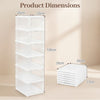 6-Tier Portable Shoe Organizer Set of 2 with Flip Front Door-Transparent