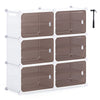 6 Tier Shoe Storage Cabinet with Removable Shelves