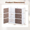 6 Tier Shoe Storage Cabinet with Removable Shelves