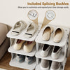 6-Tier Stackable Shoe Rack Small Vertical Shoe Organizer-White