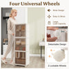 6-Cube Stackable Storage Bins with Lockable Wheels for for Kitchen Living Room Bedroom-White