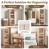 6-Cube Stackable Storage Bins with Lockable Wheels for for Kitchen Living Room Bedroom-White
