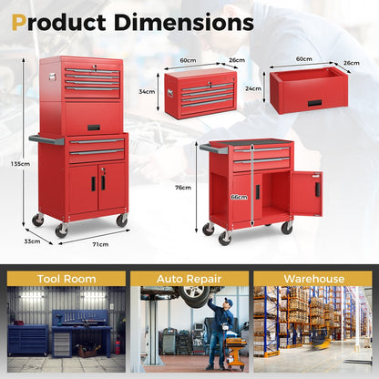 The tool storage unit showing various dimensions and potential work environments