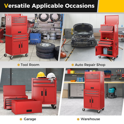 The modular tool storage system shown in four different professional settings