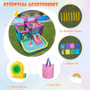 6-in-1 Large Blow up Bouncer Castle with Slide 680W Blower for Kids 3-12