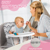 6-in-1 Baby High Chair with 5-Point Harness and Removable Tray-Gray &amp; White