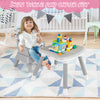6-in-1 Baby High Chair with 5-Point Harness and Removable Tray-Gray &amp; White