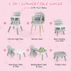6-in-1 Baby High Chair with 5-Point Harness and Removable Tray-Gray &amp; White