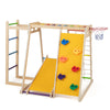 6-in-1 Jungle Gym with Slide and Rock Climbing for 3-14 Years Olds-Rainbow