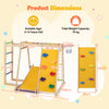 6-in-1 Jungle Gym with Slide and Rock Climbing for 3-14 Years Olds-Rainbow
