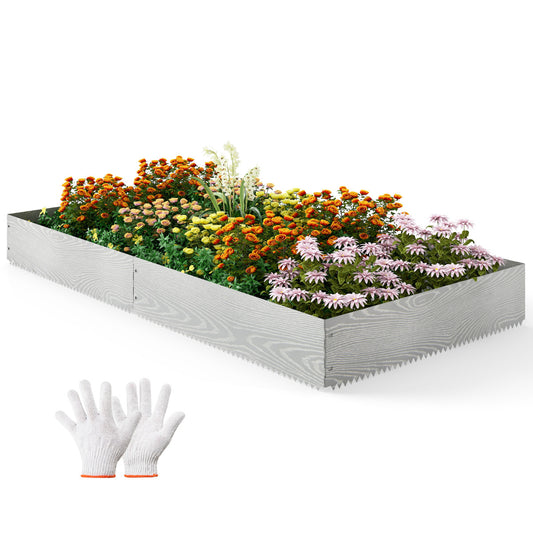 6-Pack 600 cm Galvanized Metal Landscape Edging with a pair of white gardening gloves