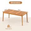 6-Person Outdoor Acacia Wood Dining Table