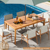6-Person Outdoor Acacia Wood Dining Table